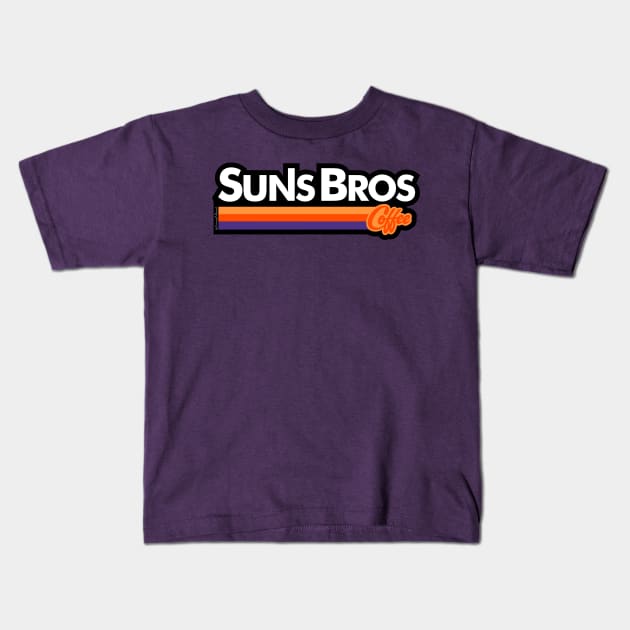 Phoenix Suns Dutch Bros Coffee - Dark Kids T-Shirt by CraigAhamil